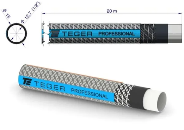 Trädgårdsslang ""PROFESSIONAL- EXTRA FLEX"" FI 1/2". 20m / TEGER