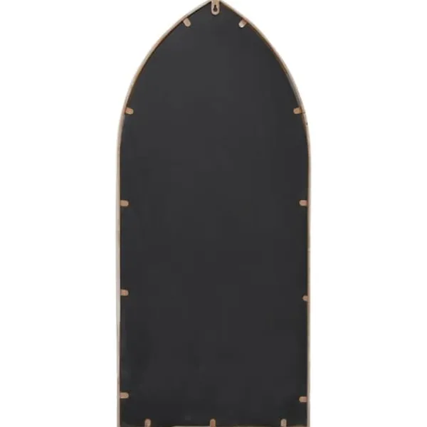Trädgårdsspegel i järn med rosteffekt - Antik design för utomhusbruk | Storlek: 100x45 cm | Färg: Sand Trädgårdsprydnader