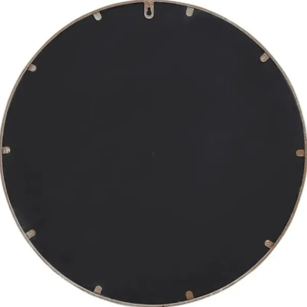 vidaXL Trädgårdsspegel sandfärgad 40x4 cm rund järn för utomhusbruk