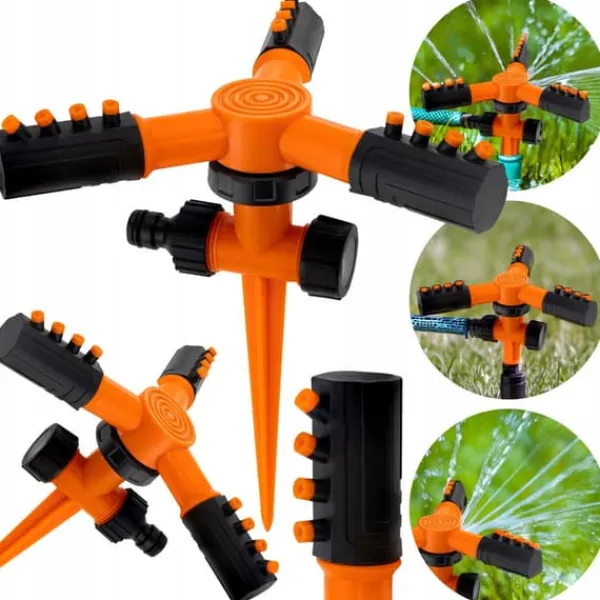 Trädgårdsspridare, driven, roterande, trearmad, VERGIONIC sprinkler