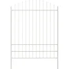 vidaXL Trädgårdsstängsel Vit 170 x 225 cm Pulverlackerat stål