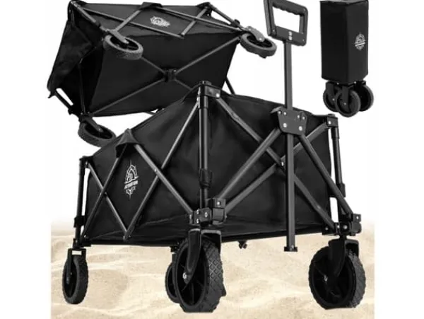 Clearance Trädgårdsvagn - strand hopfällbar 127L 100kg (1) Trädgårdsverktyg