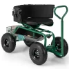 Sale Trädgårdsvagn Scooter, 35,5x24x23,5-27cm, Röd, Svart Stöd Med Hjul, Säten & Knäskydd För Trädgårdsskötsel