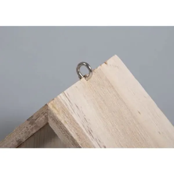 Trädkåpa - FSC - 13,5x7,5x10cm - Färg brun - För vilda fåglar - Metallkrok
