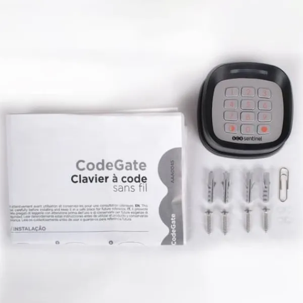 Trådlös kodknappsats - SCS SENTINEL - CodeGate - För grind eller garageport - Räckvidd 50m - Batterier ingår ej