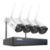 New Trådlöst CCTV-system, 5MP upplösning, tvåvägsljud, 8CH NVR 4 st kamera, 2T Säkerhetsmonitorer & Videokameror