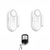 Outlet Trådlöst Dörr- och Fönsterlarm med Fjärrkontroll - 1 Magnetisk Dörrsensor och 2 Larm Hemlarmsystem