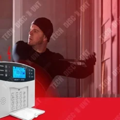 Trådlöst inbrottslarmssystem - TECH DISCOUNT - GSM - 9V strömförsörjning - Rörelsedetektor