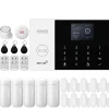 Online Trådlöst Larm System, Smart Hem Kompatibilitet, Multifunktionella Varningar,EU-plugg, 4G-F Hemlarmsystem