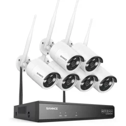 Trådlöst NVR CCTV-system, 5MP IP-kamera, Nattsyn, 1T, 8CH NVR 6 st Kits