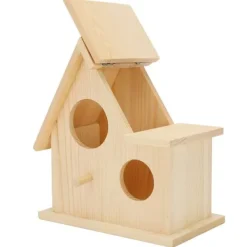 Discount Träfågelbon Utomhus Fågelholk Häckningslåda Fågelbur för Trädgård Bakgård Balkongdekor För Fåglar & Småvilt