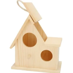 Discount Träfågelbon Utomhus Fågelholk Häckningslåda Fågelbur för Trädgård Bakgård Balkongdekor För Fåglar & Småvilt