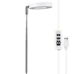 New 3.5-tums Vit Varm Ljus 5W Justerbar Växtlampa med USB & Timer Kit För Växt- & Örtplantering