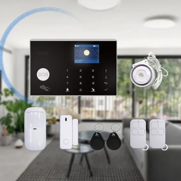 Online Tuya trådlöst WiFi+GSM larmsystem Hemlarmsystem