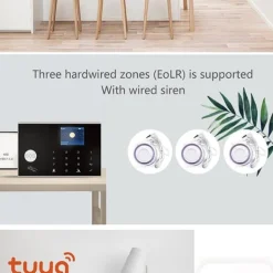 Online Tuya trådlöst WiFi+GSM larmsystem Hemlarmsystem