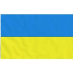 vidaXL Ukrainas flagga med mässingsöljetter 90x150 cm