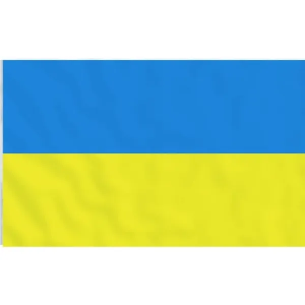 vidaXL Ukrainas flagga med mässingsöljetter 90x150 cm