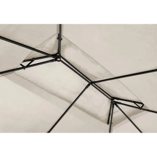 Best Uniprodo - Trädgårdspaviljong - 3 x 4 m - 160 g/m² - Gräddfärgad Tält & Lusthus
