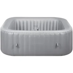 Uppblåsbar Bubbelpool, 4-6 Personer, 1850x660mm, Kvadratisk, Bärbar Utomhusspa