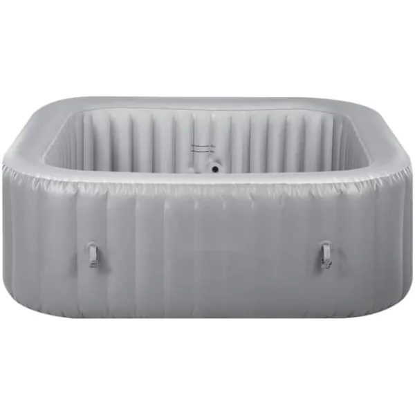 Uppblåsbar Bubbelpool, 4-6 Personer, 1850x660mm, Kvadratisk, Bärbar Utomhusspa