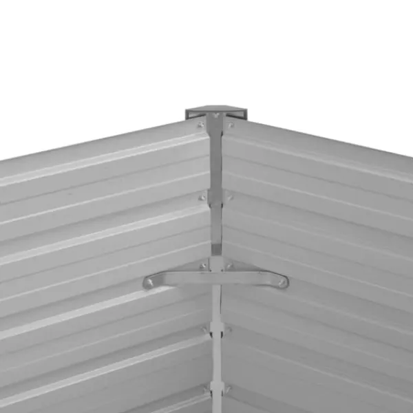 Discount Upphöjd odlingslåda i galvaniserat stål | Färg: Brun | Storlek: 129x129x77 cm Planteringsbänkar