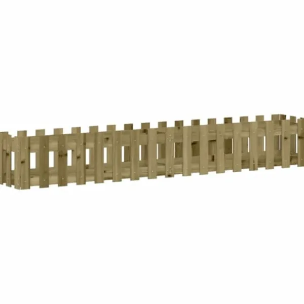 Upphöjd odlingslåda i impregnerad furu - Staket-design | Storlek: 200x30x30 cm