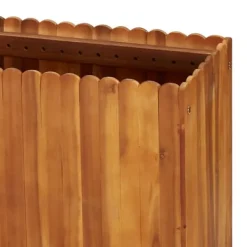 Outlet Upphöjd odlingslåda i massivt akaciaträ - Trädgårdsbädd | Storlek: 200x30x50 cm Planteringsbänkar