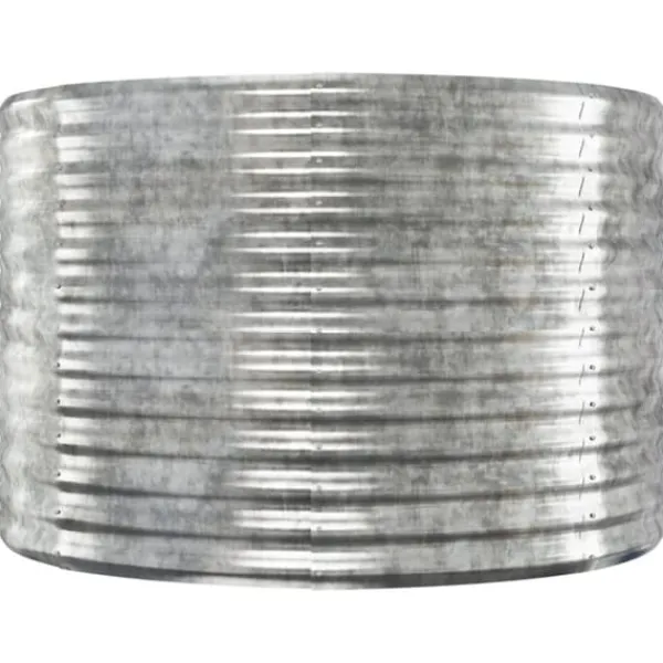 Upphöjd odlingslåda i pulverlackerat stål - Trädgårdsplantering | Färg: Silver | Storlek: 507x100x68 cm