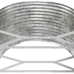 Upphöjd odlingslåda i pulverlackerat stål - Trädgårdsplantering | Färg: Silver | Storlek: 507x100x68 cm