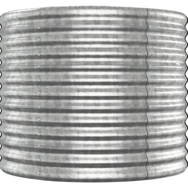 Upphöjd odlingslåda i pulverlackerat stål - Robust och väderbeständig | Färg: Silver | Storlek: 512x80x68 cm