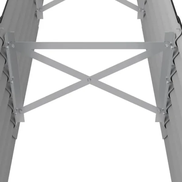 Clearance Upphöjd odlingslåda i pulverlackerat stål | Färg: Antracit | Storlek: 224x40x36 cm Planteringsbänkar