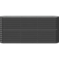 Discount Upphöjd odlingslåda i pulverlackerat stål - Trädgårdsbänk | Färg: Antracit | Storlek: 152x40x68 cm Planteringsbänkar
