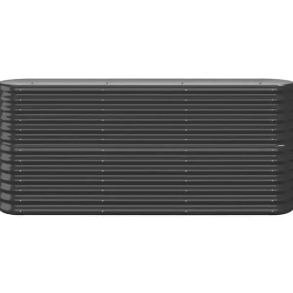 Discount Upphöjd odlingslåda i pulverlackerat stål - Trädgårdsbänk | Färg: Antracit | Storlek: 152x40x68 cm Planteringsbänkar