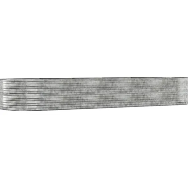 Sale Upphöjd odlingslåda i pulverlackerat stål | Färg: Silver | Storlek: 447x140x68 cm Planteringsbänkar