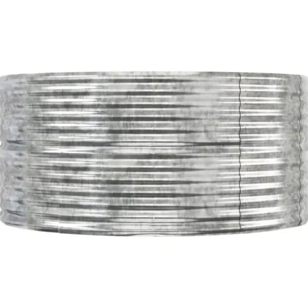 Sale Upphöjd odlingslåda i pulverlackerat stål | Färg: Silver | Storlek: 447x140x68 cm Planteringsbänkar
