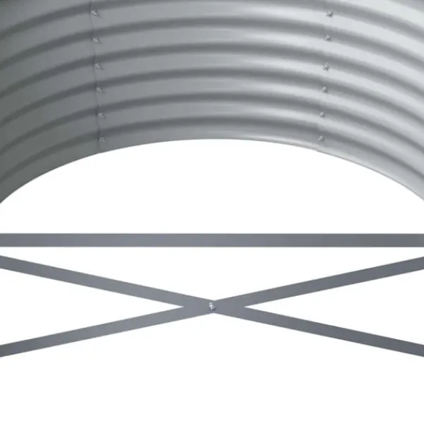 Upphöjd odlingslåda i pulverlackerat stål - Trädgårdsanvändning | Färg: Antracit | Storlek: 224x80x36 cm