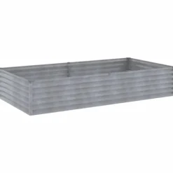 Outlet Upphöjd odlingslåda i rosttrögt stål - Hållbar och dekorativ | Storlek: 195x100x36 cm | Färg: Brunt Planteringsbänkar