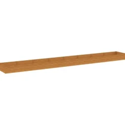 Upphöjd odlingslåda i rosttrögt stål - Hållbar växtlåda | Storlek: 770x100x36 cm | Färg: Brunt