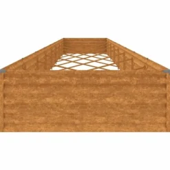 Upphöjd odlingslåda i rosttrögt stål - Hållbar växtlåda | Storlek: 770x100x36 cm | Färg: Brunt
