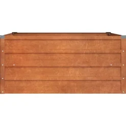 Sale Upphöjd odlingslåda i rosttrögt stål - Hållbar trädgårdslösning | Storlek: 100x100x45 cm | Färg: Brunt Krukor & Växtbehållare