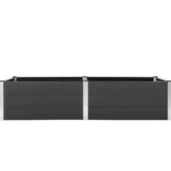 Online Upphöjd odlingslåda i WPC - Modern blom- och växtbädd | Färg: Grå | Storlek: 250x100x54 cm Planteringsbänkar