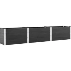 Sale Upphöjd odlingslåda i WPC - Hållbar och väderbeständig | Färg: Grå | Storlek: 300x50x54 cm Planteringsbänkar