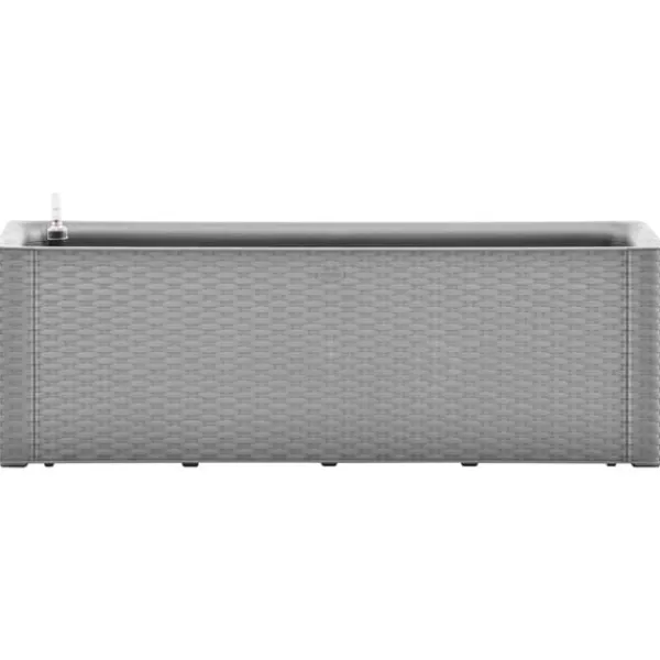 Best Upphöjd odlingslåda med självbevattning grå 100x43x33 cm Krukor & Växtbehållare