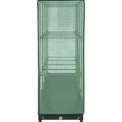 Upphöjd odlingslåda med växthusöverdrag - Rottinglook | Storlek: 160x40x123 cm Växthus