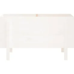 Discount Upphöjd odlingslåda på ben i massiv furu | Storlek: 101x50x57 cm | Färg: Vit Planteringsbänkar