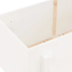 Discount Upphöjd odlingslåda på ben i massiv furu | Storlek: 101x50x57 cm | Färg: Vit Planteringsbänkar