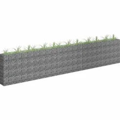 Discount Upphöjd planteringsgabion i galvaniserat stål - Stabil växtbädd | Storlek: 450x30x90 cm Planteringsbänkar