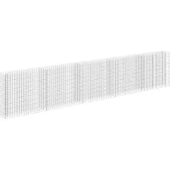 Discount Upphöjd planteringsgabion i galvaniserat stål - Stabil växtbädd | Storlek: 450x30x90 cm Planteringsbänkar