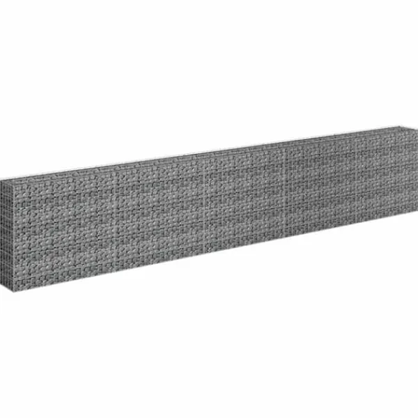 Discount Upphöjd planteringsgabion i galvaniserat stål - Stabil växtbädd | Storlek: 450x30x90 cm Planteringsbänkar