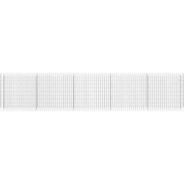 Discount Upphöjd planteringsgabion i galvaniserat stål - Stabil växtbädd | Storlek: 450x30x90 cm Planteringsbänkar
